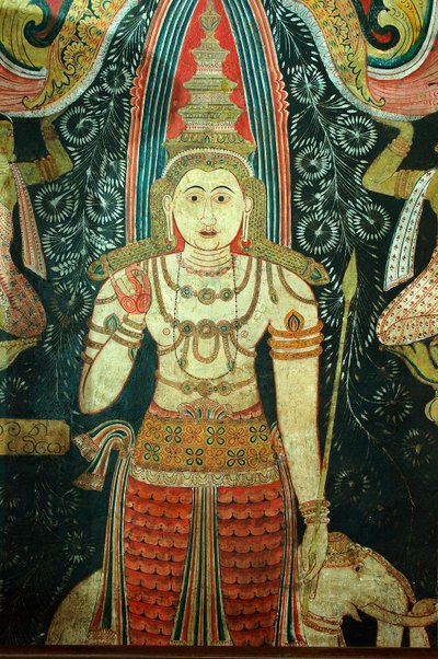 Mural en las paredes del templo de Kelaniya en Kelaniya Vihara, uno de los sitios budistas más sagrados a unas seis millas de la capital Colombo de Sri Lanka. 7 de enero de 2010. de Unknown